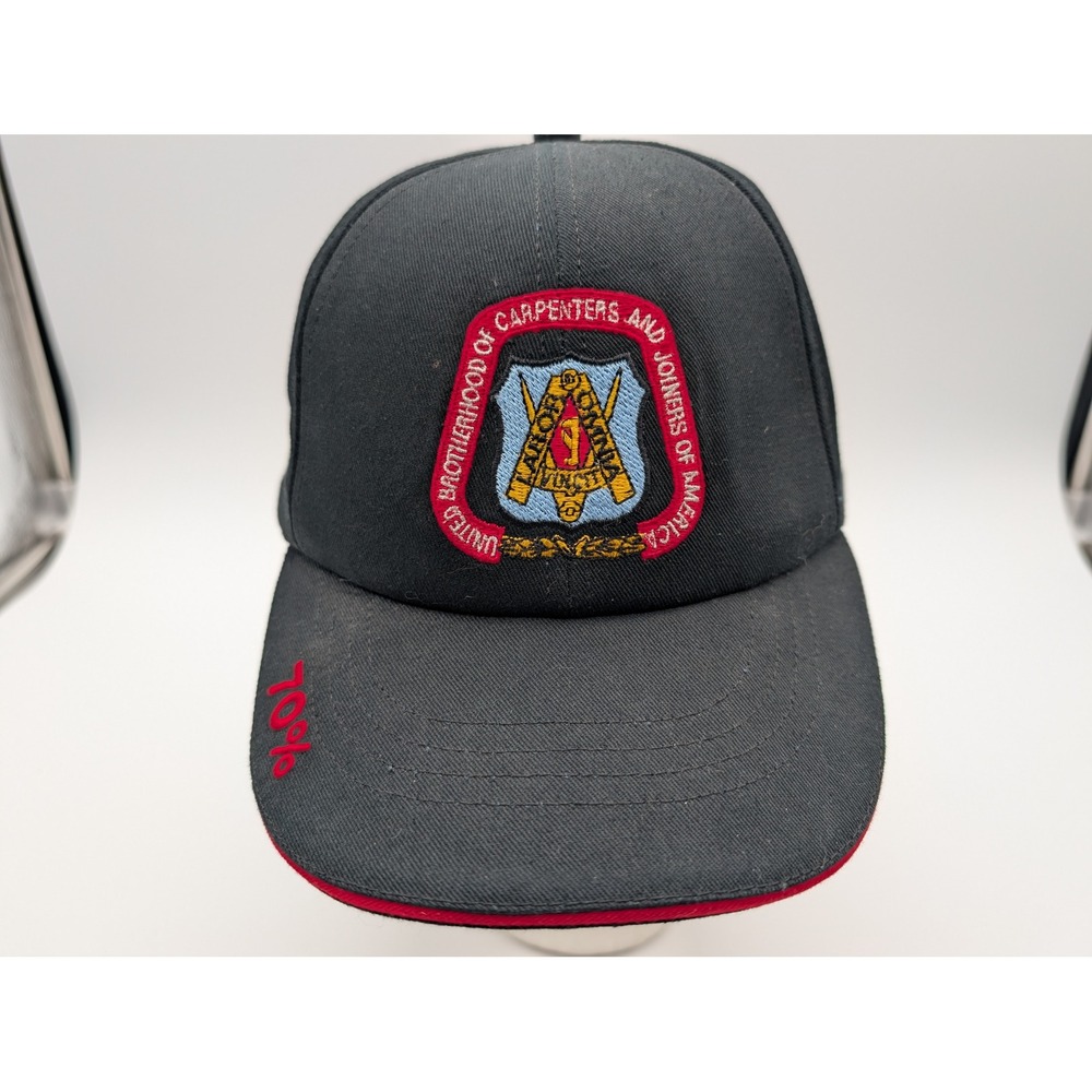 Unionwear Carpenters and Joiners of America Journeymen Leaders Hat Black Red USA